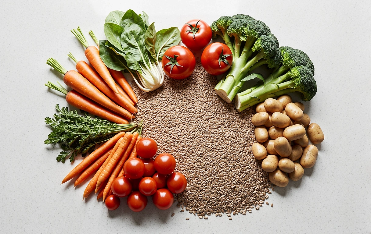 Fresh ingredients for nutritional planning